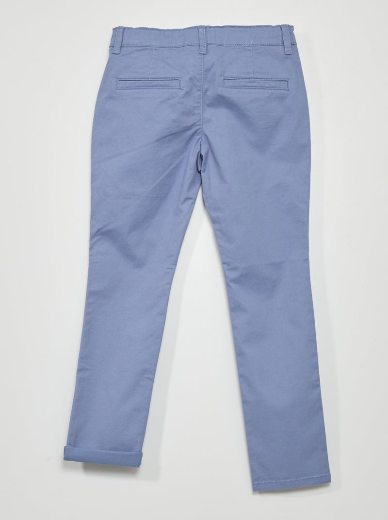 Pantalón chino azul gris - Kiabi