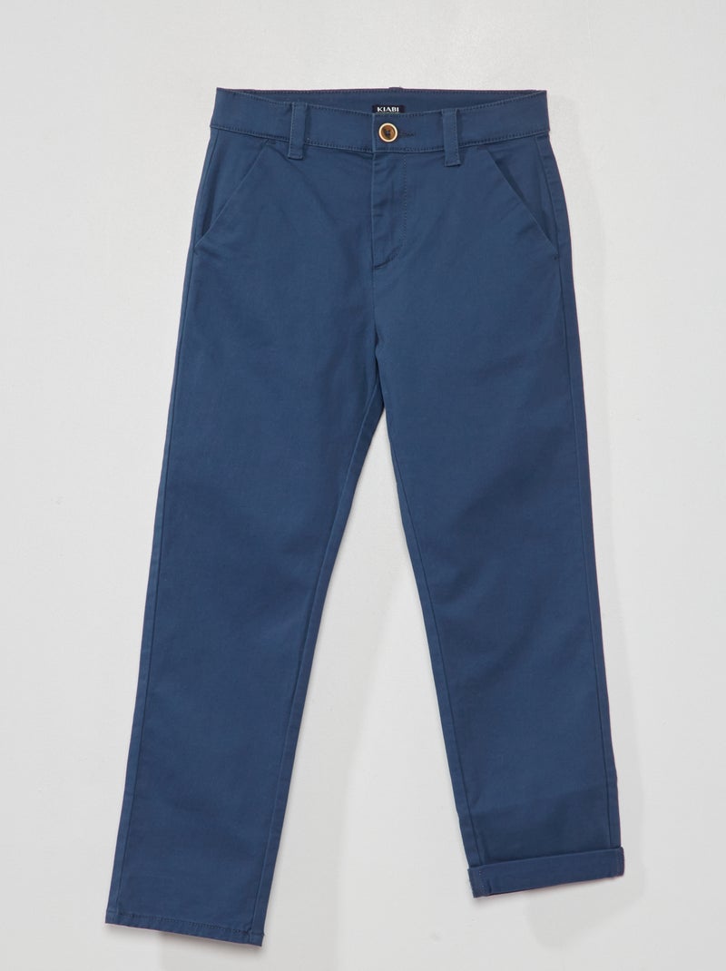 Pantalón chino azul oscuro - Kiabi