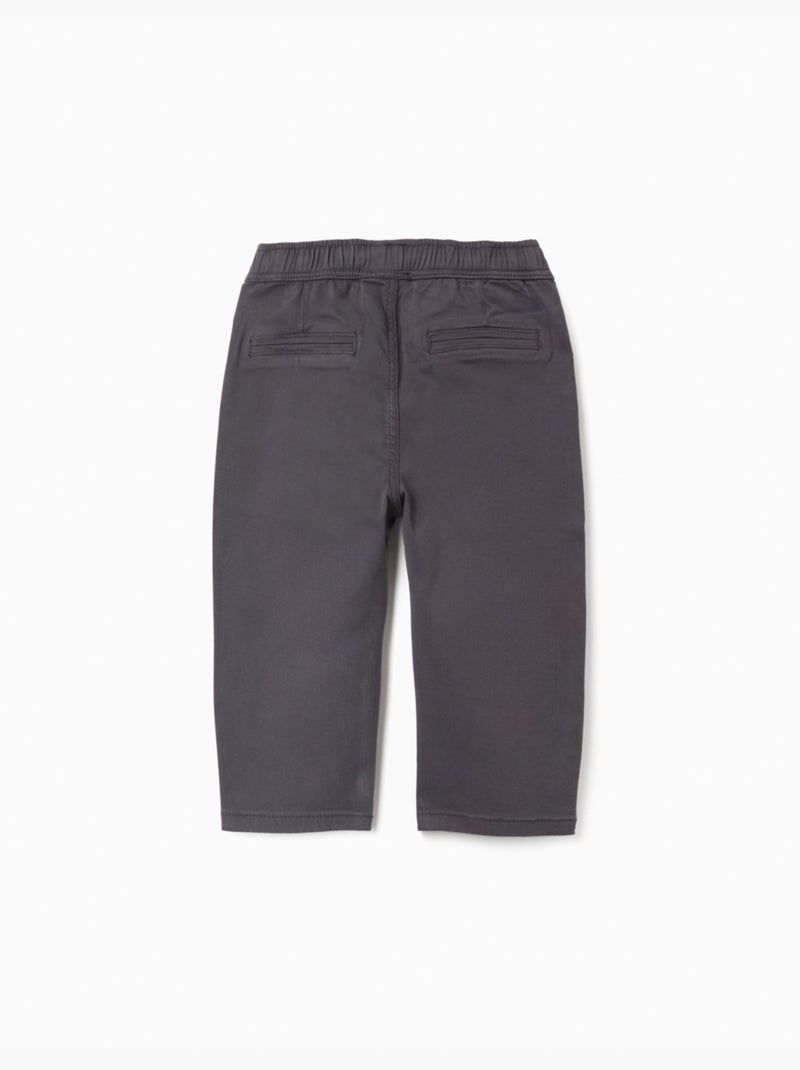 Pantalón chino baggy de sarga B&S Gris oscuro - Kiabi