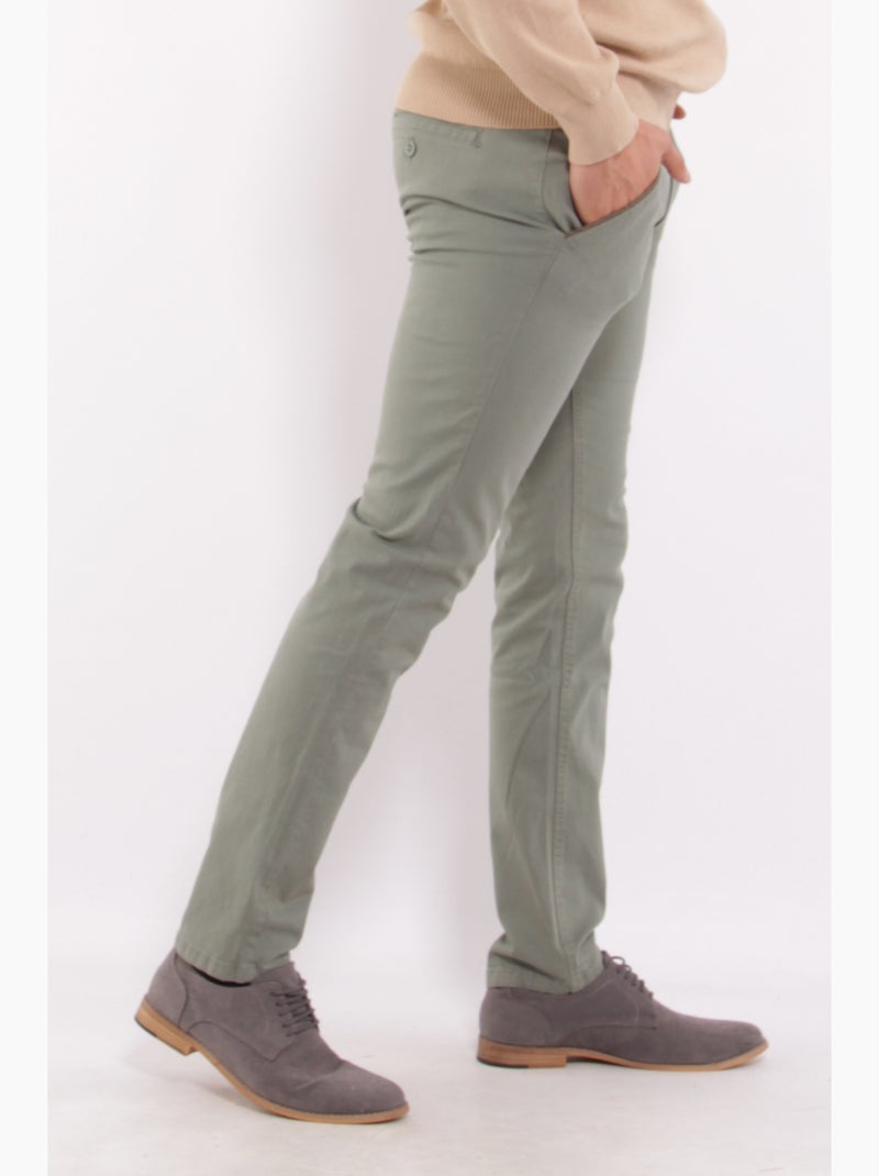 Pantalón chino Caqui - Kiabi