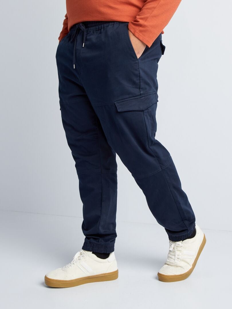 Pantalón chino con bolsillos en los laterales AZUL - Kiabi