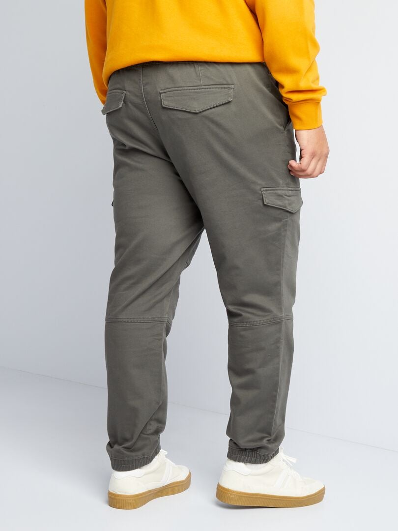 Pantalon Militar Pantalón Jogger En Algodón Con Bolsillos Cargo