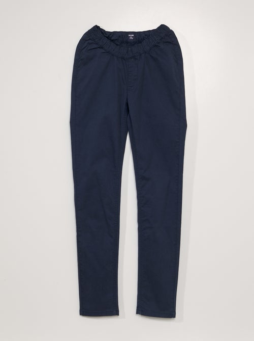 Pantalón chino con cintura elástica - colección fácil de poner - Kiabi