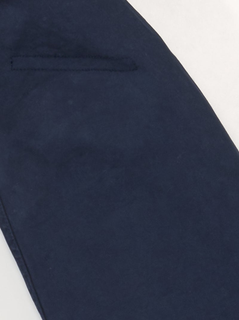 Pantalón chino con cintura elástica - colección fácil de poner AZUL - Kiabi
