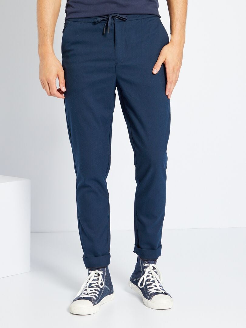 JP 1880 Pantaloni Chino Uomo Con Cintura Elastica - Vestibilità Normale - Fino A Taglia 70/35