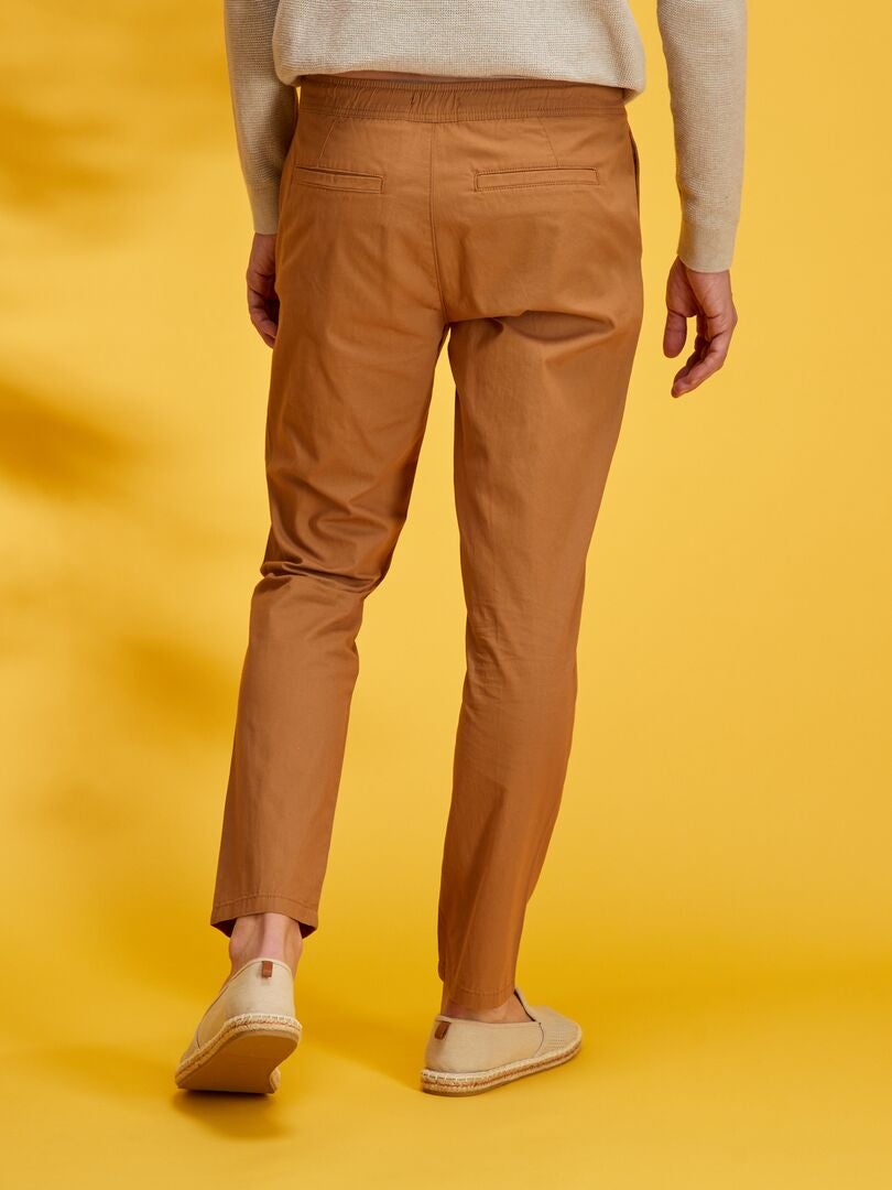 Pantaloni Chino Donna Elasticizzati | Con Cintura E Tasche | Vita Media - Foto 10