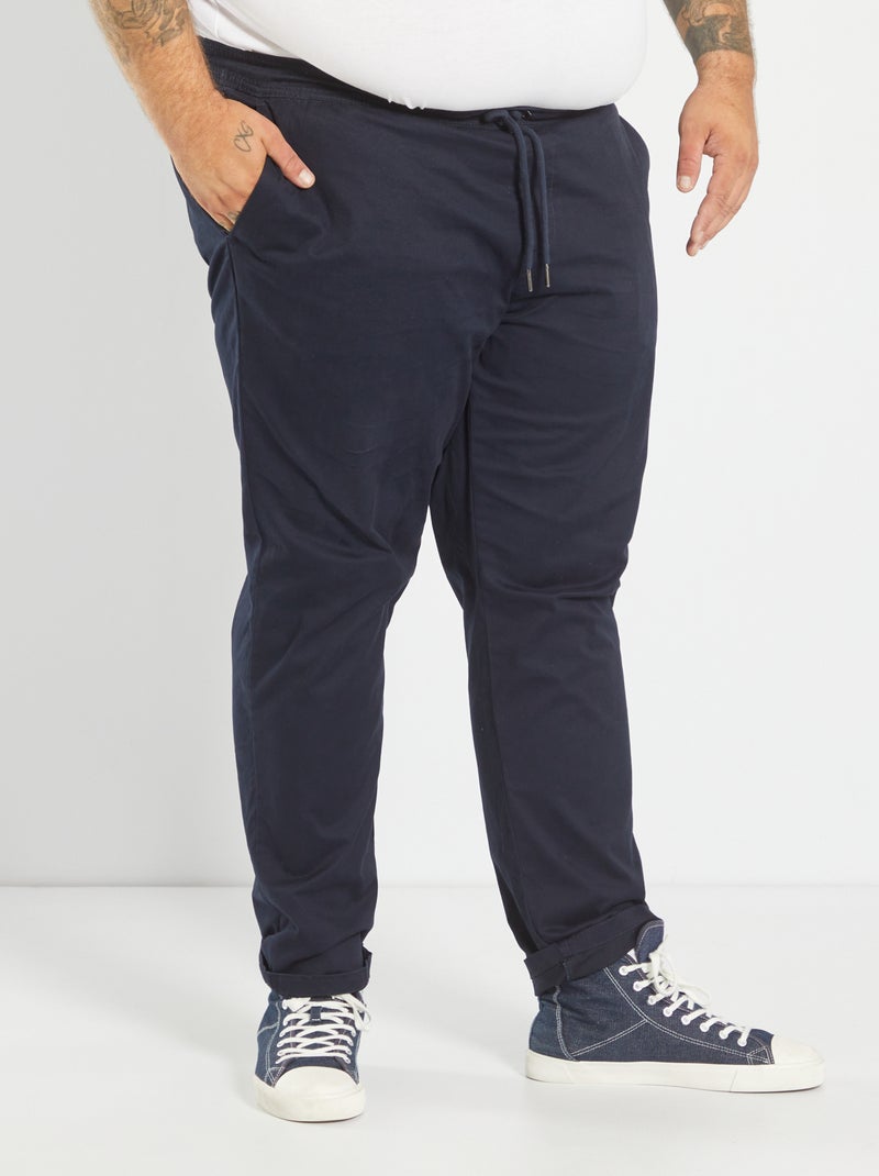 Pantalón chino corte jogger AZUL - Kiabi