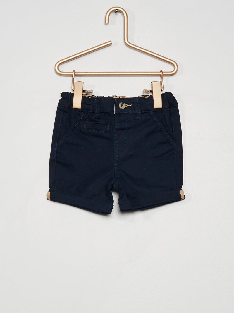 Pantalón chino corto azul - Kiabi