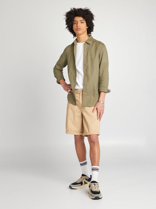 Pantalón chino corto y recto - Kiabi