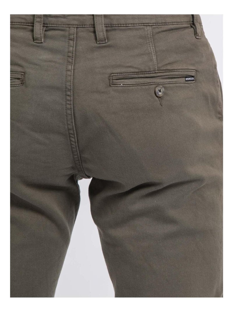 Pantalón chino coupe ajustée VALBACOL Caqui - Kiabi