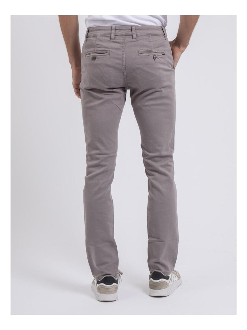 Pantalón chino coupe ajustée VALBACOL Gris claro - Kiabi