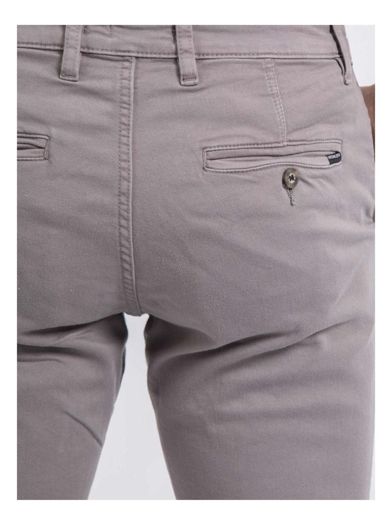 Pantalón chino coupe ajustée VALBACOL Gris claro - Kiabi