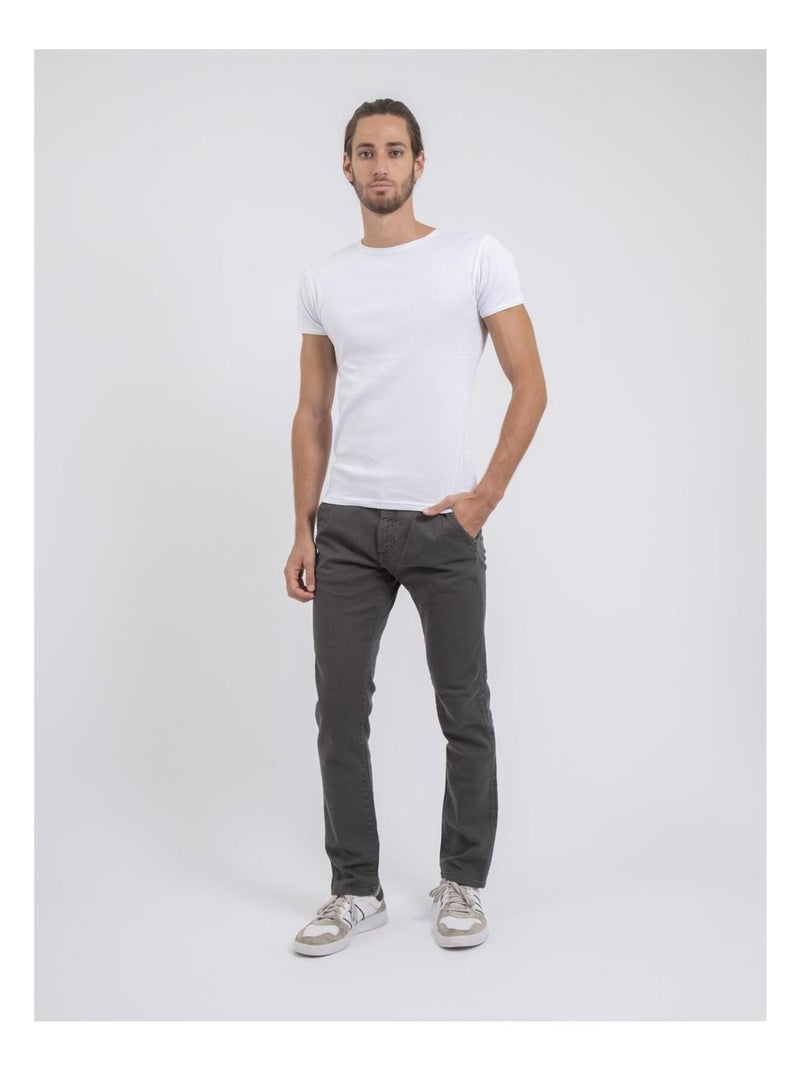 Pantalón chino coupe ajustée VALBACOL Gris oscuro - Kiabi