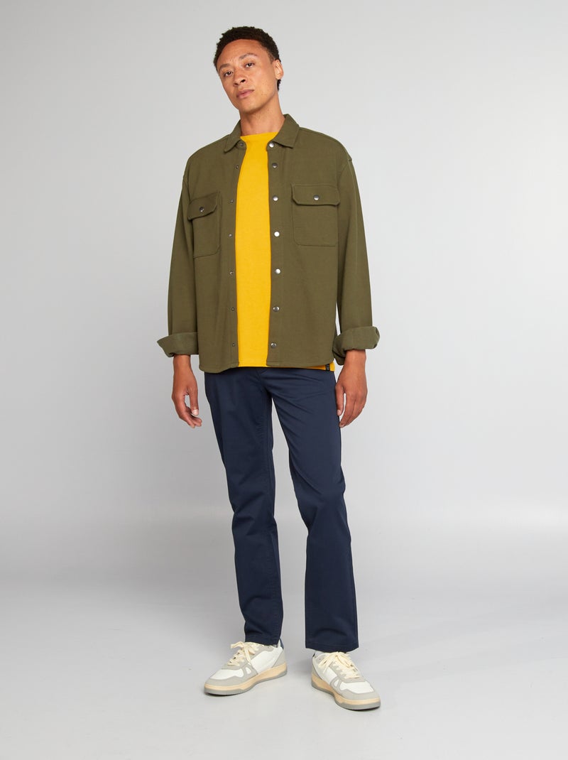 Pantalón chino de algodón elástico L34 azul - Kiabi