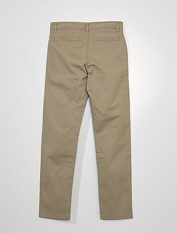 Pantalón chino de algodón elástico L34