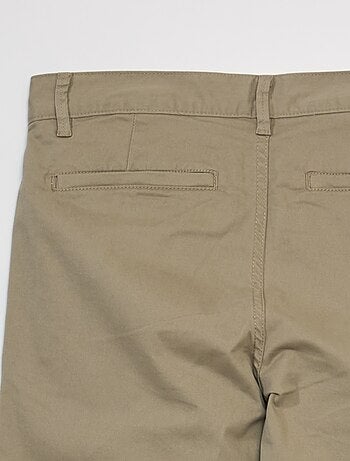 Pantalón chino de algodón elástico L34