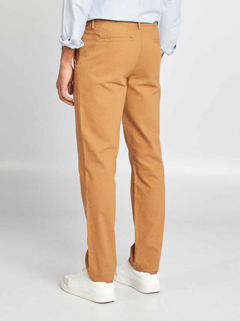 Pantalón chino de corte recto/regular fit BEIGE - Kiabi