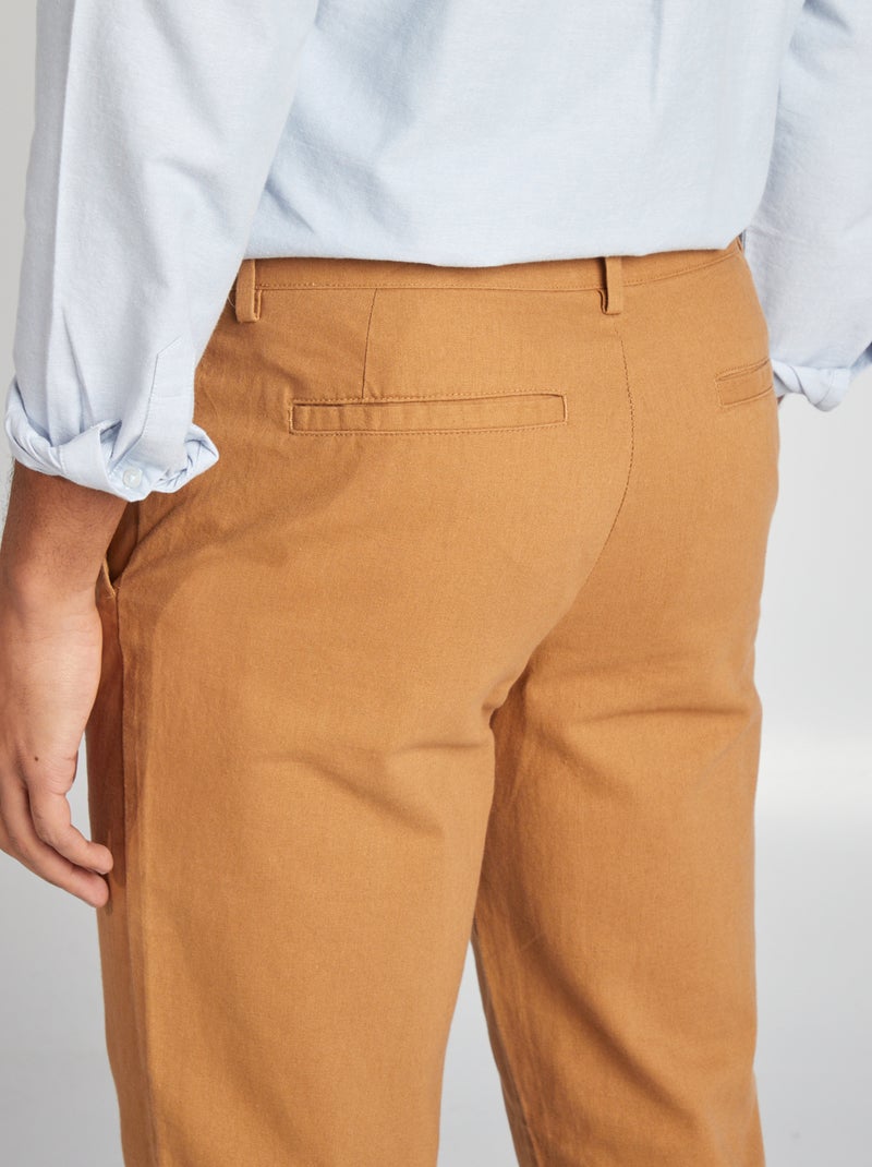 Pantalón chino de corte recto/regular fit BEIGE - Kiabi