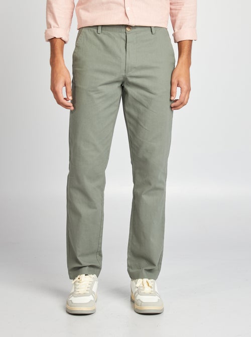 Pantalón chino de corte recto/regular fit - Kiabi