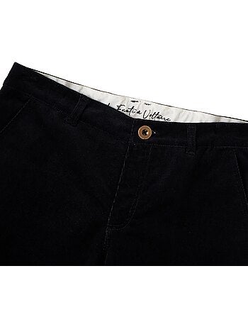 Pantalón chino de invierno para niño | Terciopelo negro | SAINCLAIR