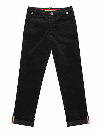 Pantalón chino de invierno para niño | Terciopelo negro | SAINCLAIR
