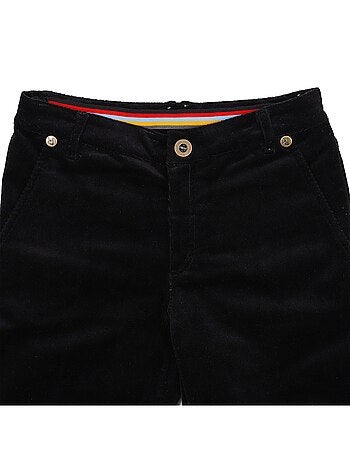 Pantalón chino de invierno para niño | Terciopelo negro | SAINCLAIR