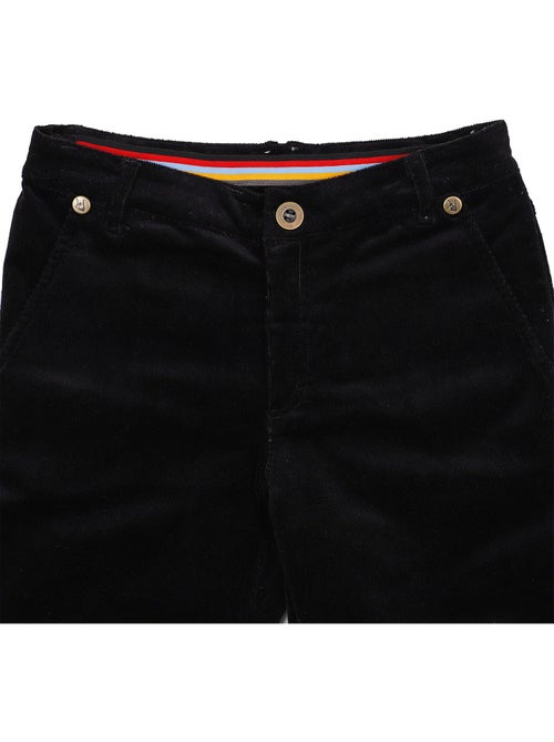 Pantalón chino de invierno para niño | Terciopelo negro | SAINCLAIR - Kiabi