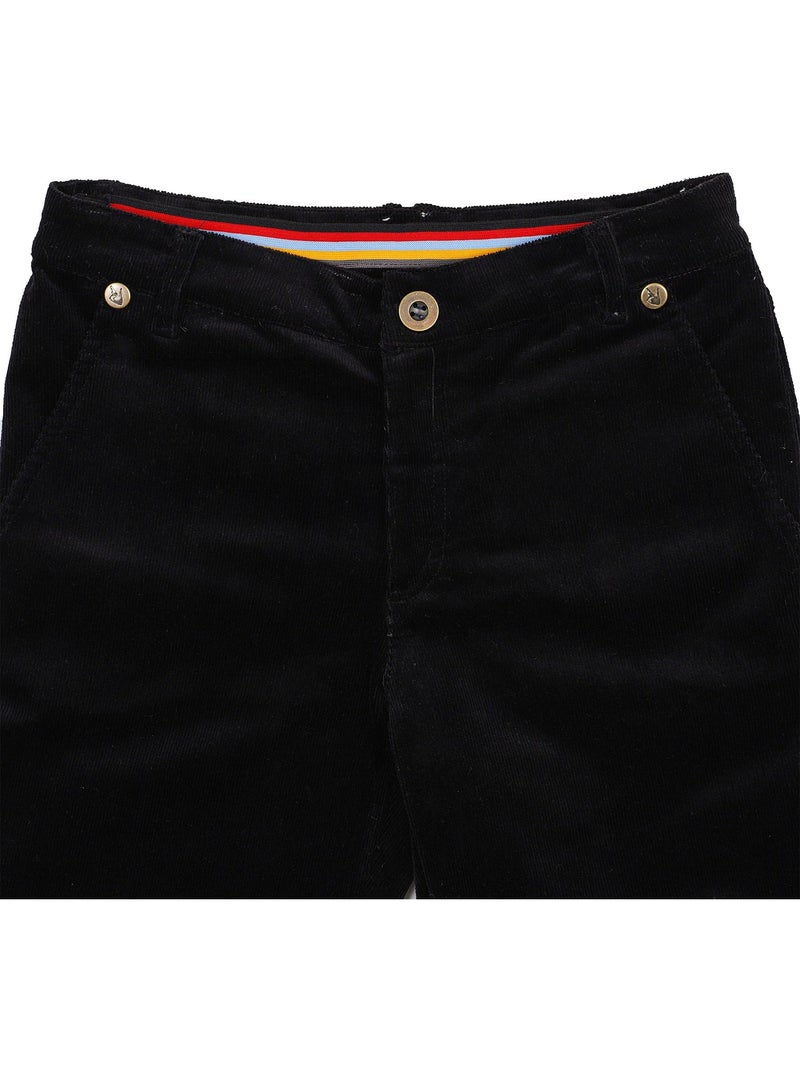 Pantalón chino de invierno para niño | Terciopelo negro | SAINCLAIR Negro - Kiabi