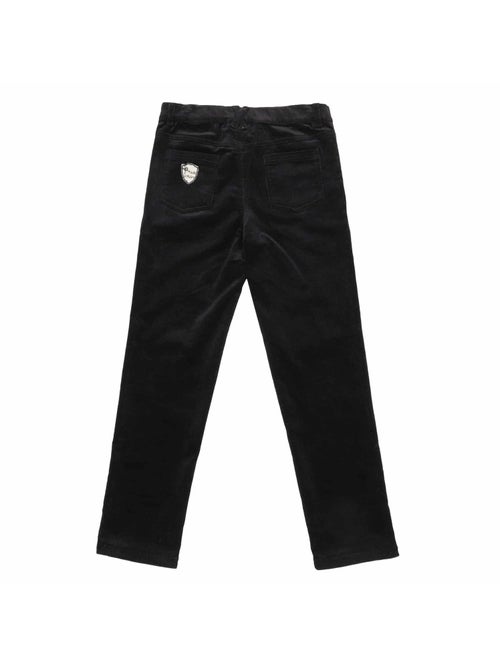 Pantalón chino de invierno para niño | Terciopelo negro | SAINCLAIR - Kiabi