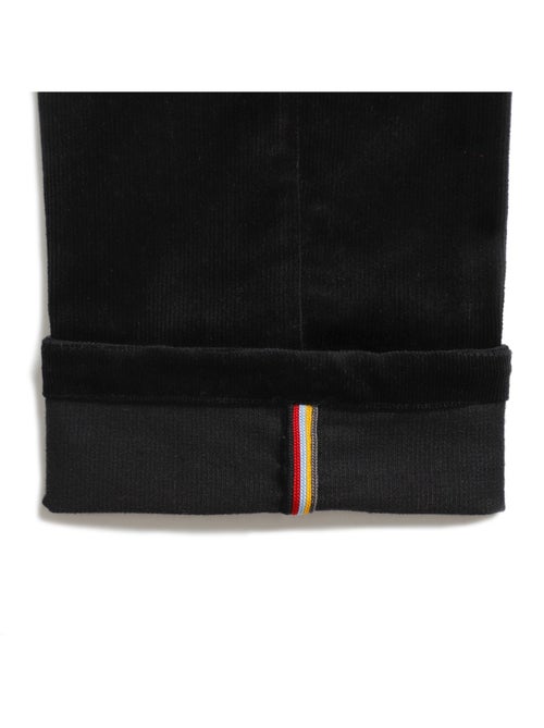 Pantalón chino de invierno para niño | Terciopelo negro | SAINCLAIR - Kiabi