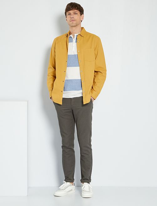 Pantalón chino de lino - KAKI - Kiabi - 17.00€