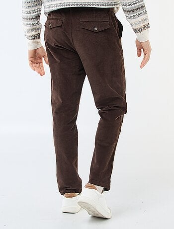 Pantalón chino de pana corte estándar