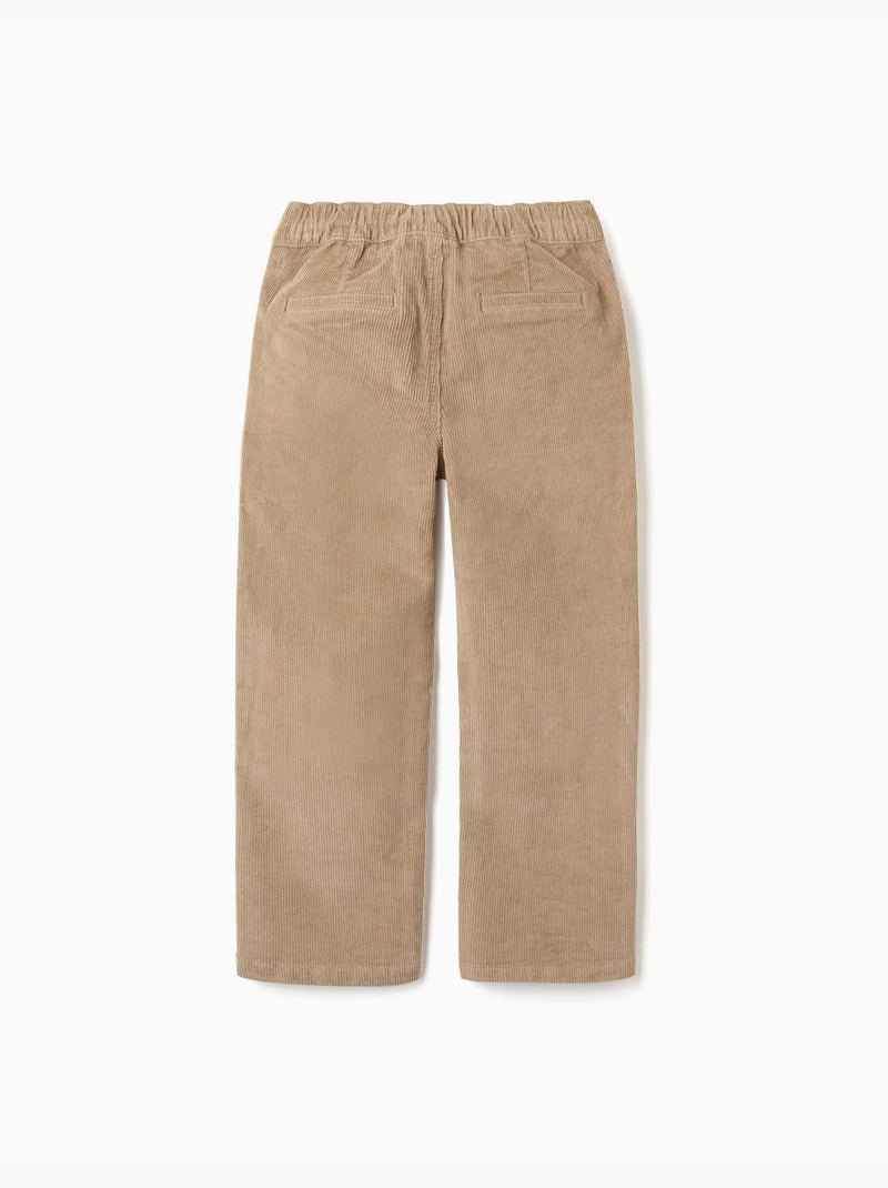 Pantalón chino de pana recto Beige - Kiabi