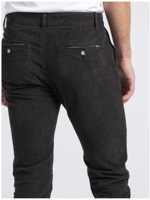 Pantalón chino de puro algodón de terciopelo acanalado VARENNES - Kiabi