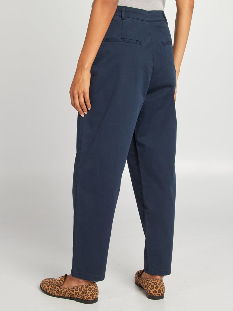 Pantalón chino de sarga AZUL - Kiabi