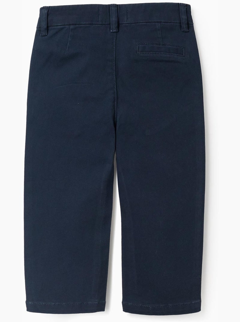 Pantalón chino de sarga Azul oscuro - Kiabi