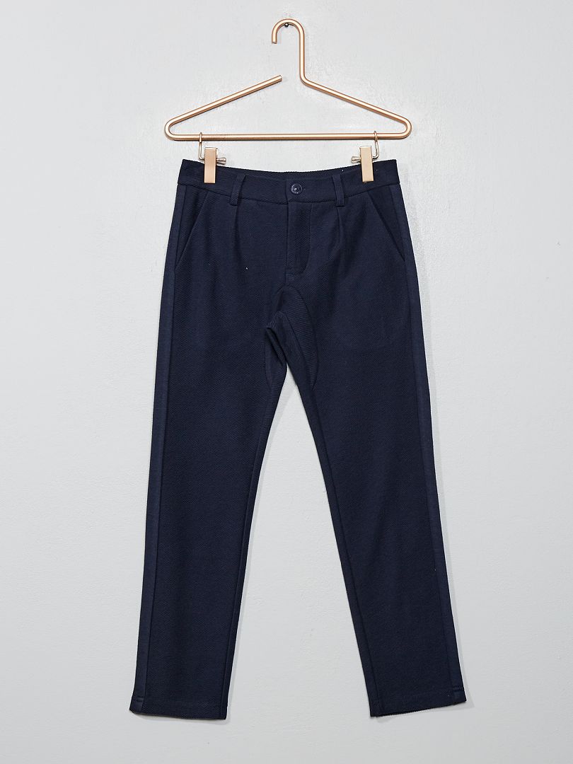 Pantalón chino de sarga azul - Kiabi