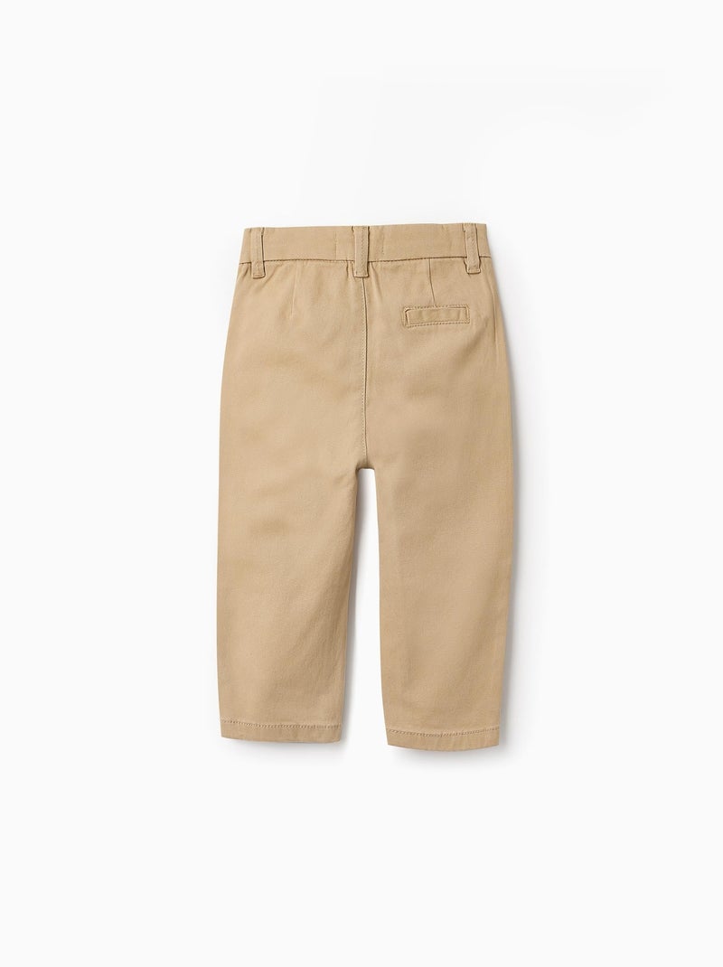 Pantalón chino de sarga Beige claro - Kiabi