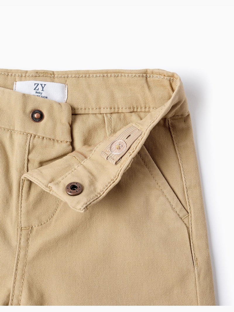Pantalón chino de sarga Beige claro - Kiabi