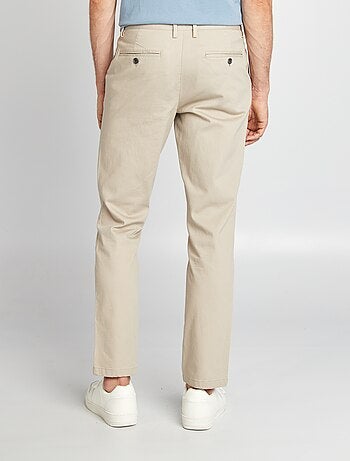 Pantalón chino de sarga corte slim