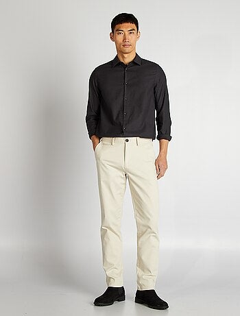 Pantalón chino de sarga corte slim