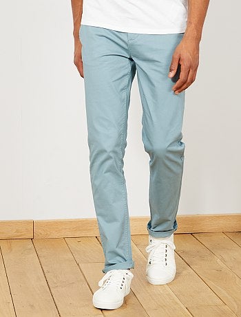 Pantalón chino de sarga de algodón elástica - Kiabi