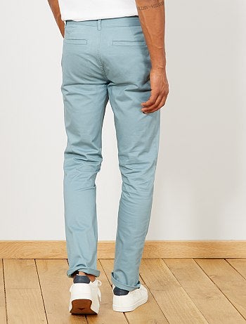Pantalón chino de sarga de algodón elástica - Kiabi