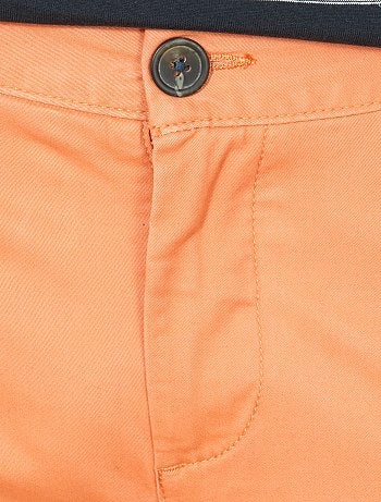 Pantalón chino de sarga de algodón elástica - Kiabi