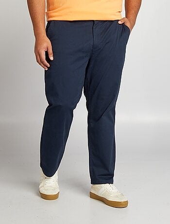 Pantalón chino de sarga elástico fitted - Kiabi