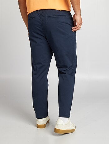 Pantalón chino de sarga elástico fitted - Kiabi