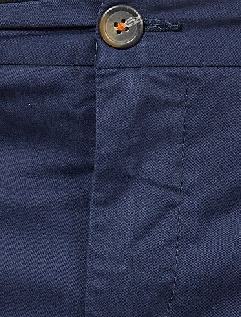 Pantalón chino de sarga elástico fitted - Kiabi