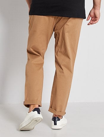 Pantalón chino de sarga elástico fitted - Kiabi