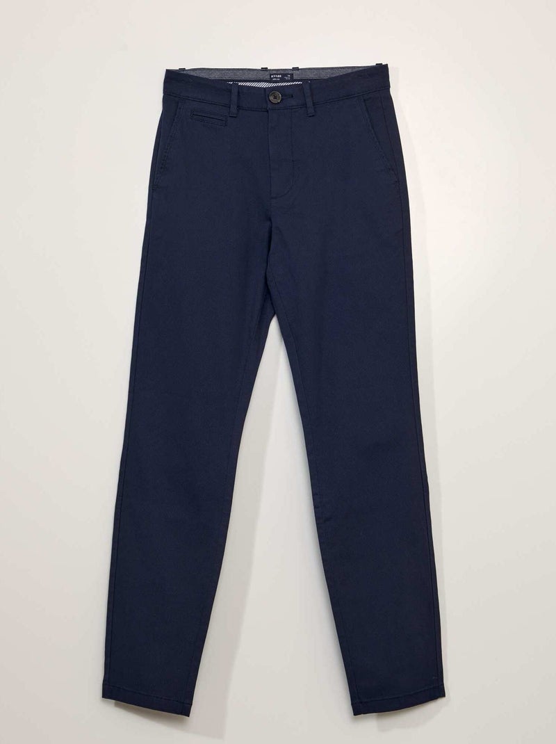 Pantalón chino de sarga NEGRO - Kiabi