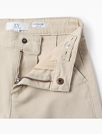 Pantalón Chino de Sarga slim fit